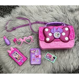 Disney Junior Minnie‎ Mouse Bowfabulous Bag Purse With Accessories
